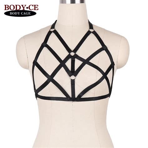 Aliexpress Buy Womens Body Harness Cage Lingerie Belt Black