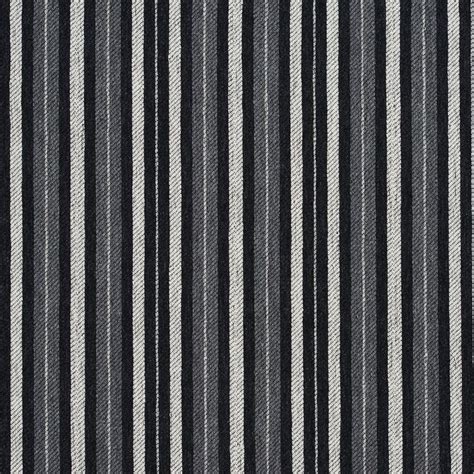 Onyx Black And Gray Stripe Country Damask Upholstery Fabric K6936