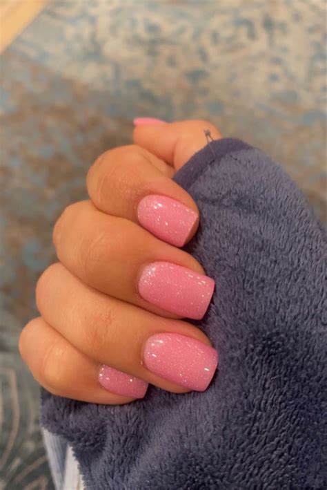 Summer Nails 🌸 Pink Glitter Nails Pink Sparkle Nails Pink Sparkly Nails