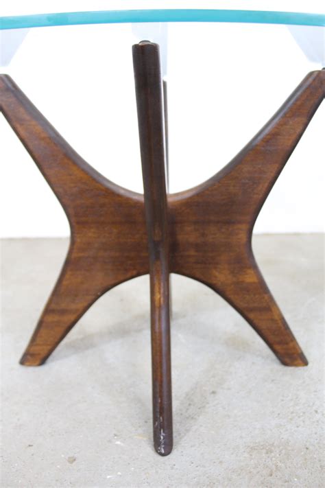 Pair Of Mid Century Modern Adrian Pearsall Jacks Glass Top End Tables For Sale At 1stdibs