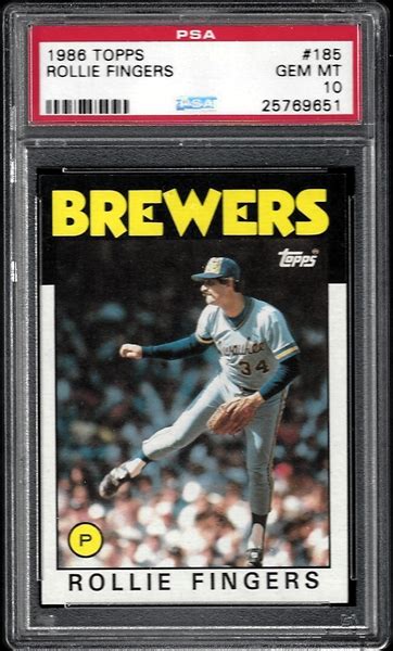 Baseball 1986 Topps Milwaukee Brewers Cadets68 Set Image Gallery