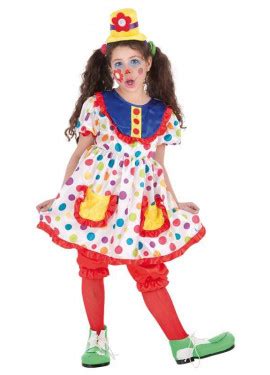 Costume Da Pagliaccio Arcobaleno Per Bambina