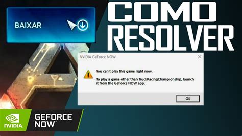 Como resolver o problema de não conseguir atualizar GEFORCE NOW