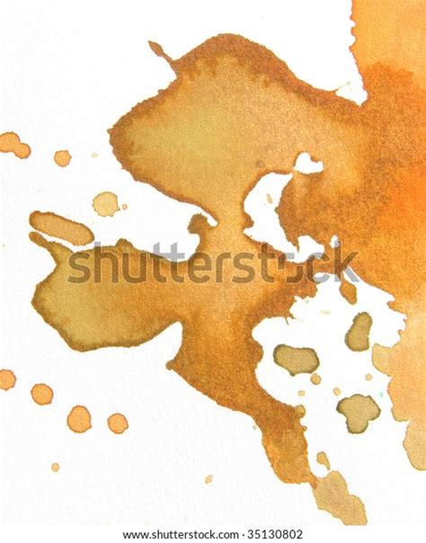 Orange Abstract Watercolor Splash Background Stock Photo 35130802