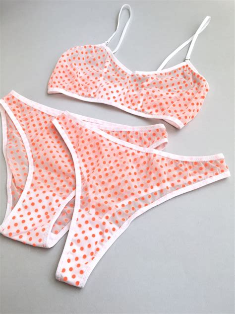 Sheer Mesh Lingerie Set See Through Lingerie Set Transparent Mesh Bra Panty Lingerie Set Etsy