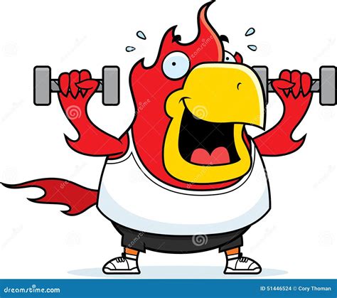 Cartoon Phoenix Dumbbells Stock Vector Illustration Of Clip 51446524