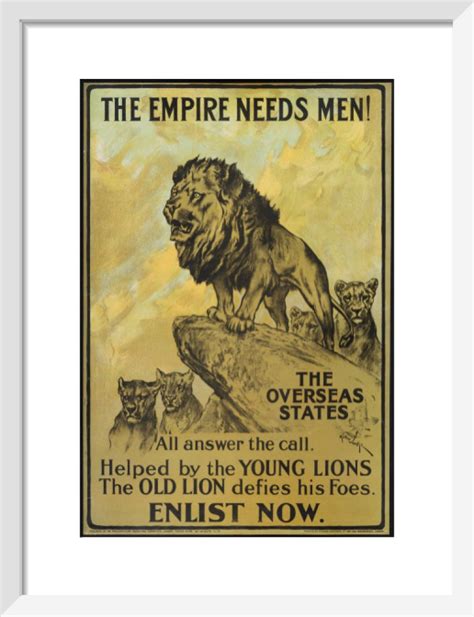 The Empire Needs Menbritish Army Recruitment Poster First World War