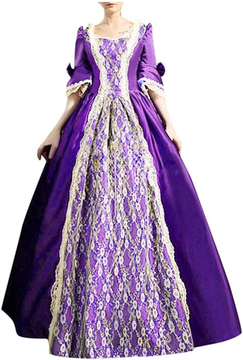 Forthery Women Rococo Ball Gown Gothic Victorian Dress Costume Gothic