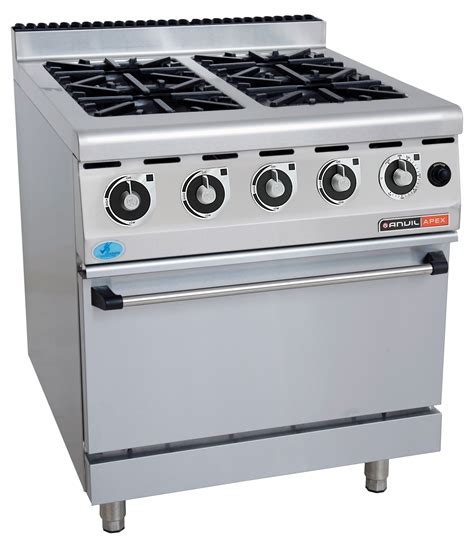 GAS STOVES WITH ELECTRIC OVEN 4 BURNER Catro Catering Supplies And