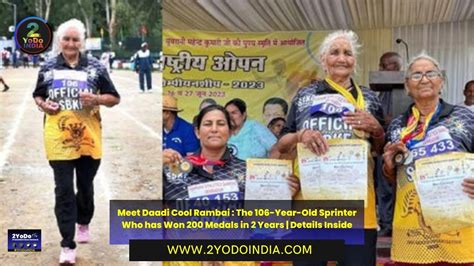 Meet Daadi Cool Rambai The 106 Year Old Sprinter Who Has Won 200