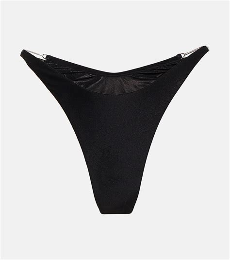 Cutout Bikini Bottoms In Black Mugler Mytheresa