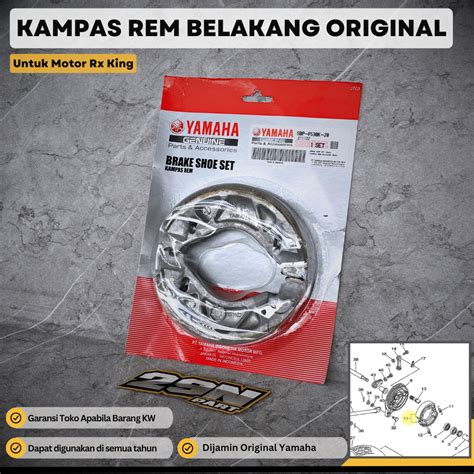 Jual KAMPAS KANVAS REM BELAKANG RX KING SCORPIO 5BP F530K 20