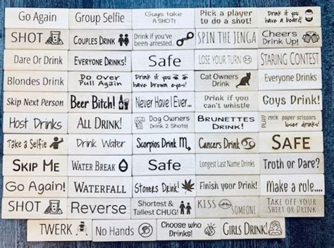 Several Wooden Signs With Different Types Of Words On Them All Written