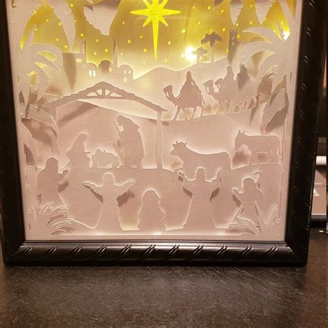 Nativity Shadow Box Svg Christmas Shadow Box Template Etsy Shadow Box