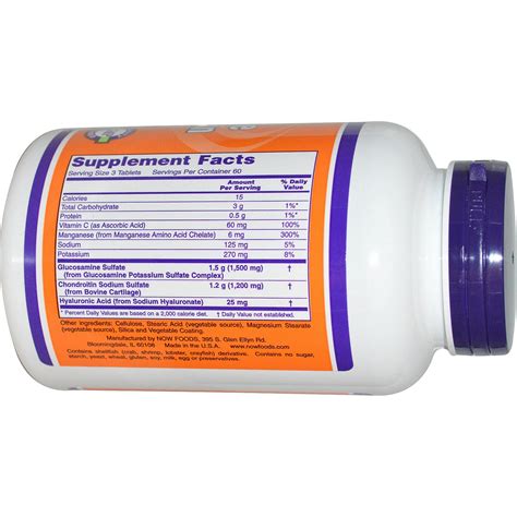 Now Foods, Glucosamine & Chondroitin, 180 Tablets - iHerb