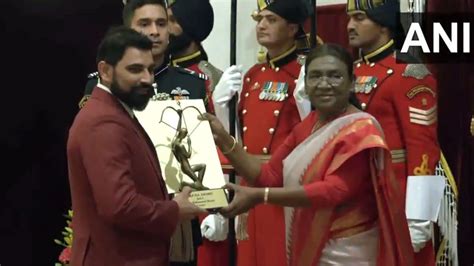 Mohammed Shami Conferred With Arjuna Award By President Droupadi Murmu