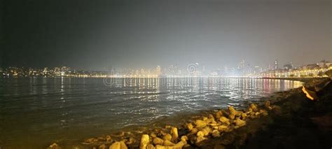 Marine Drive Night stock photo. Image of marine, nature - 272135460