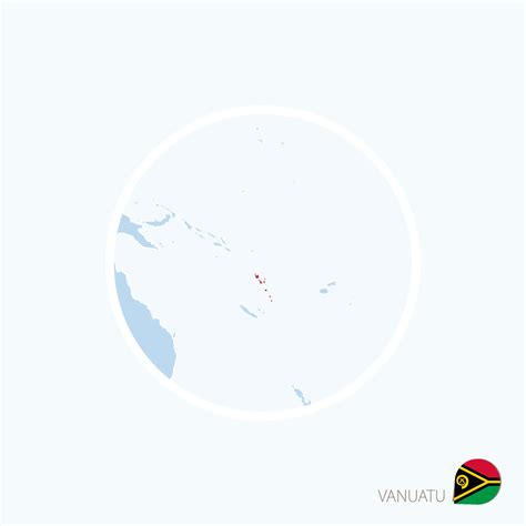 Map icon of Vanuatu. Blue map of Oceania with highlighted Vanuatu in ...