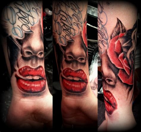 Red lips tattoo by CalebSlabzzzGraham on DeviantArt