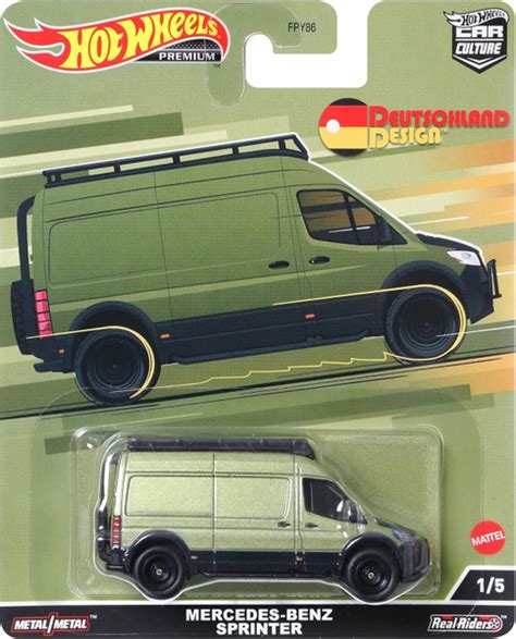 Коллекционная Premium машинка Hot Wheels Mercedes Benz Sprinter Metalflake Olive коллекция Car