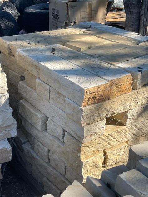 White Limestone Chop Blocks Austin Wholesale Landscape Supply