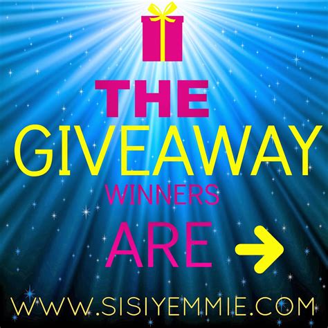 GIVEAWAY WINNERS: SLEEK MAKEUP & ACCESSORIESNG!!! - SISIYEMMIE