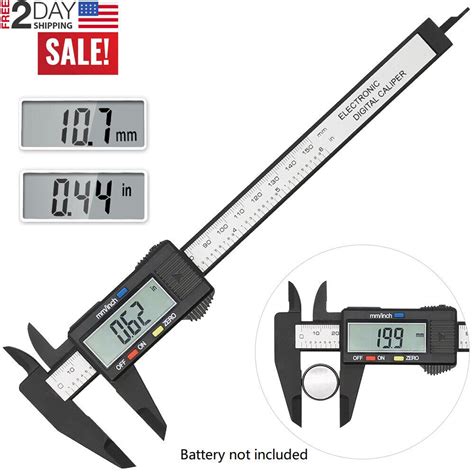 Lcd Mm Carbon Fiber Electronic Digital Vernier Caliper Micrometer