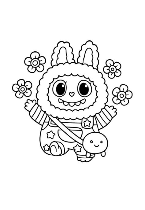 Desenho Labubu Para Pintar - Desenhos de Labubu para pintar e imprimir - Como fazer em casa