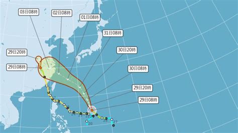 卡努颱風從台灣北方掃過！下週一轉中颱 雨連炸5天