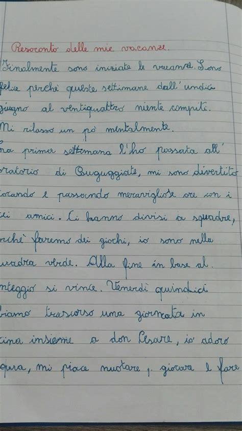 Vacanze E Poesia Di Inizio Italiano Testi Quarta Maestra Anita