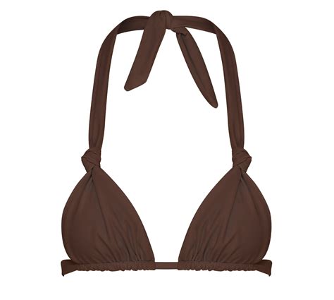 Neutral Swimwear Lio Knotted Triangle Top Espresso Multiway