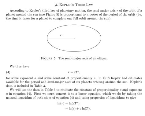 Solved 3. KEPLER'S THIRD LAW According to Kepler's third law | Chegg.com