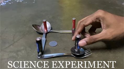 Mind Blowing Science Experiment Spoon Battery And Coin Trick Youtube