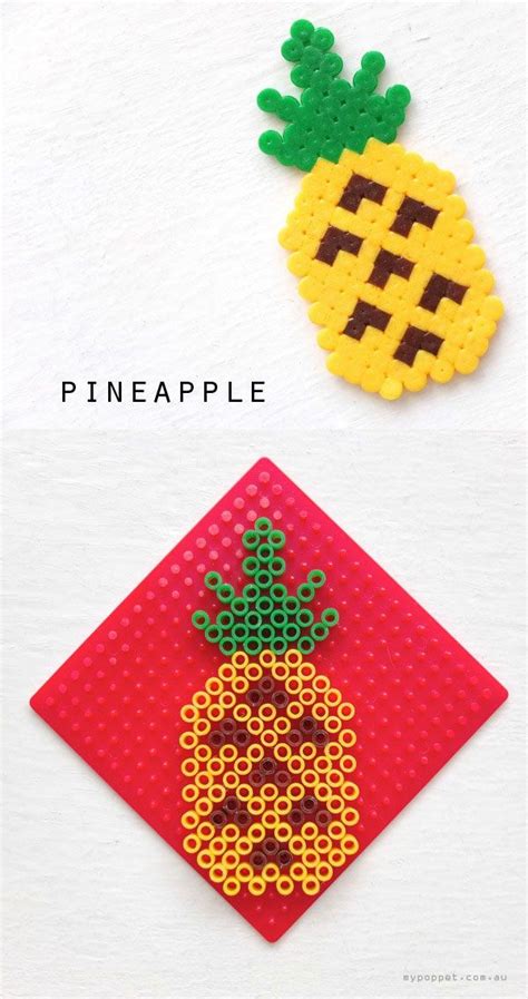 My Poppet DIY Gift Idea Fun Fruit Keyrings Hama Beads Patterns