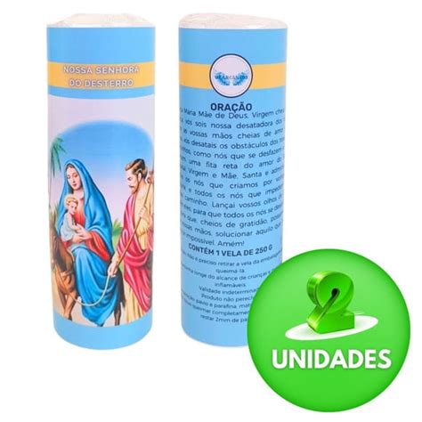 Vela 7 Dias Votiva N Sra Do Desterro Azul 2 Unidades Elo7