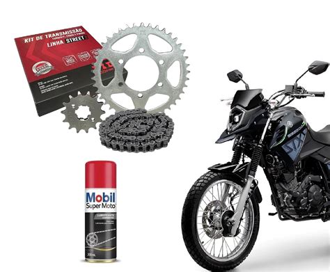 Kit Relação Tração Did Óleo Spray Mobil Lub Xtz 150 Crosser Ano 2014