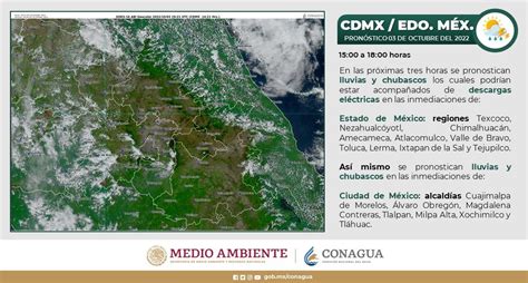 Conagua Clima On Twitter Esta Tarde De Lunes Se Prev N Lluvias Y