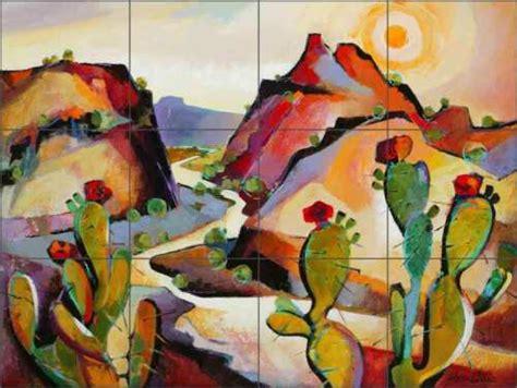 Southwest Tile Backsplash Warren Cullar Art Ceramic Mural Wc158 Ebay