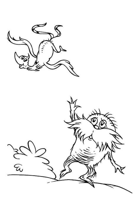 Once Ler From The Lorax Coloring Page Free Printable Coloring Pages