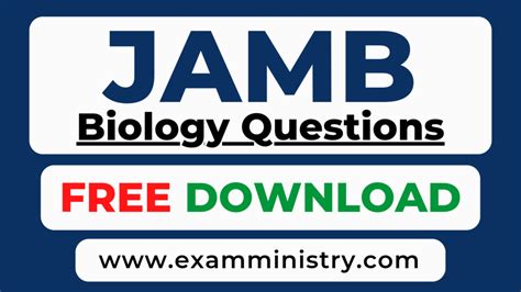 Free Jamb Biology Past Questions Pdf Online Lesson