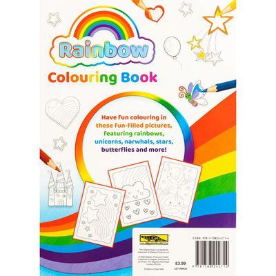 A4 Rainbow Colouring Book By Alligator Products Limited | The Works