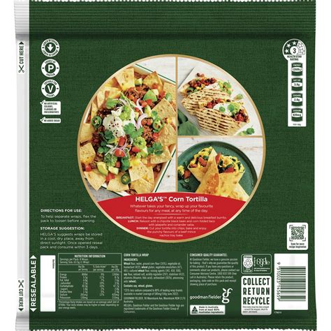 Helga's Corn Tortilla Wraps 8 Pack | Woolworths