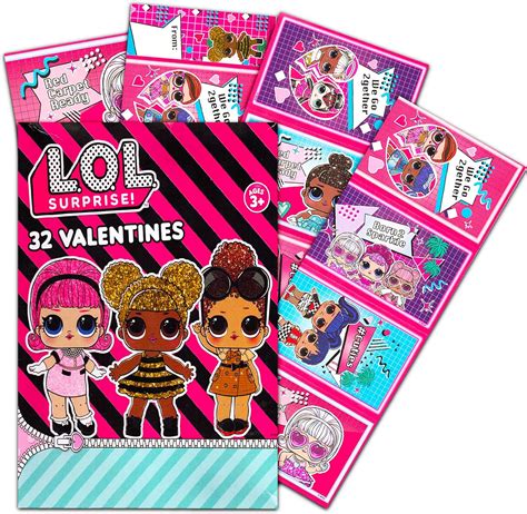 Girl Lol Dolls Valentines Day Cards For Kids Toddlers