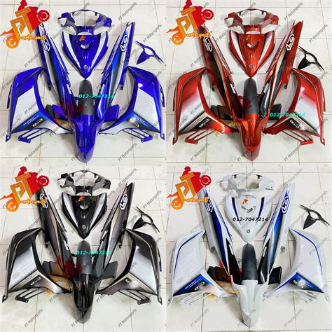 Yamaha CoverSet LC135 LC 135 V2 V3 V4 V5 V6 V7 Purba Cover Set Biru