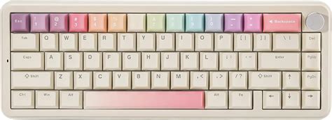 YUNZII B68 Wireless Mechanical Keyboard Tri Mode BT5 0 2 4GHz USB C Hot Swappable Gasket Creamy