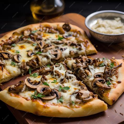 Premium AI Image | Truffle Mushroom Pizza This decadent pizza is made