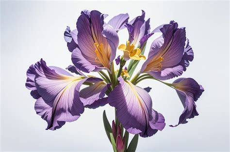 Premium Photo | Iris flower photography on white background