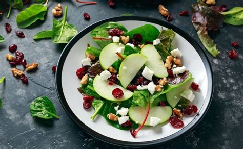 Receta Saludable De Ensalada De Espinacas Con Manzana Verde