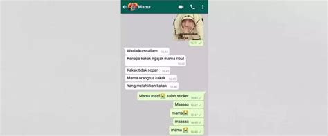 Potret Chat Salah Kirim Stiker Whatsapp Ini Kocak Sekaligus Bikin Panik