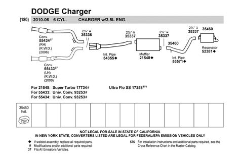 Walker® 52381 Dodge Charger 2006 2007 Quiet Flow™ Ss Muffler Assembly